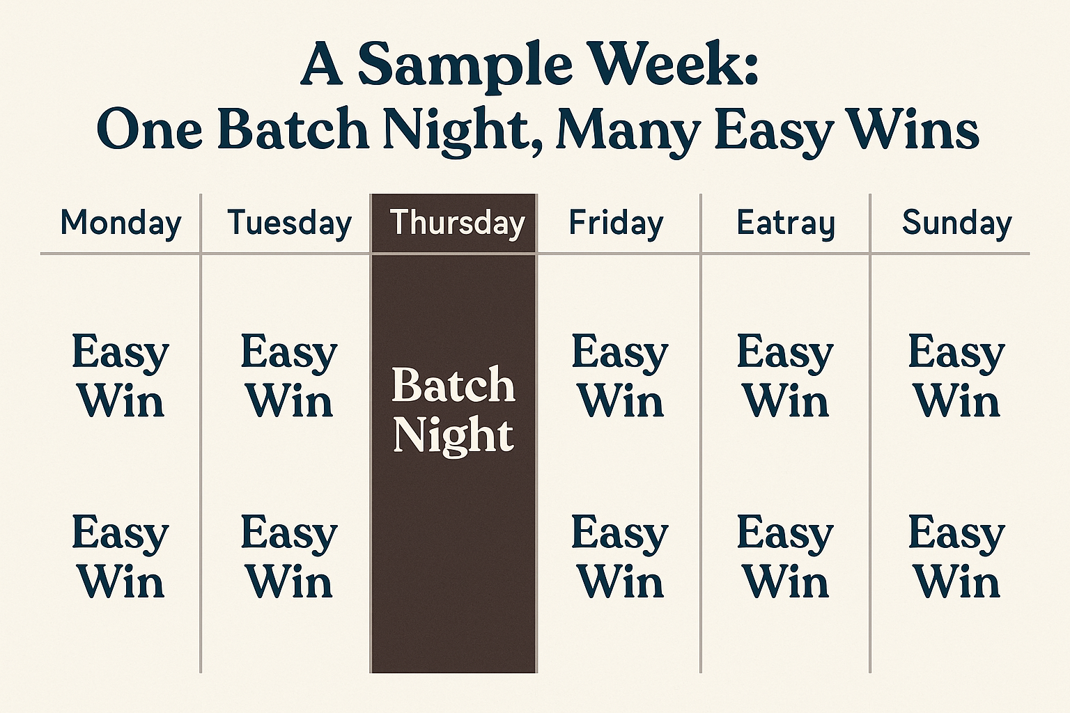 A Sample Week One Batch Night, Many Easy Wins