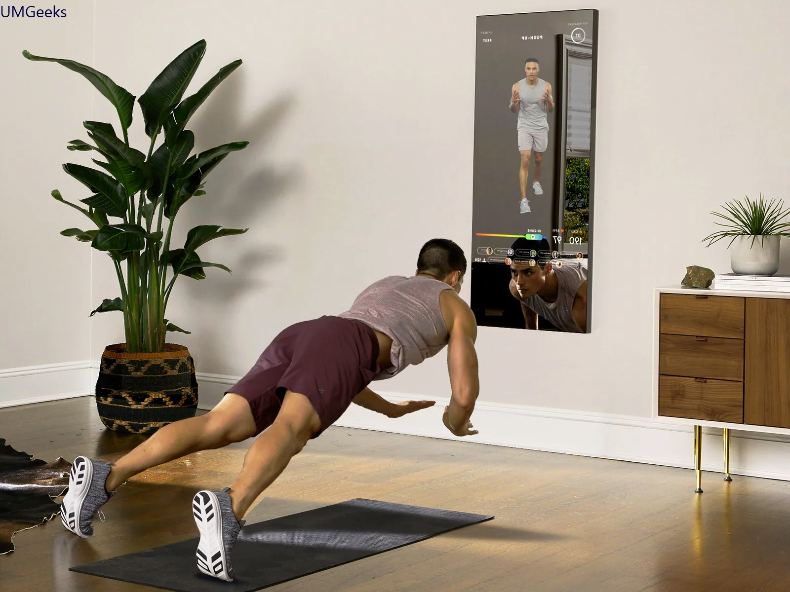 A high-tech fitness mirror that aims to get you more exercise