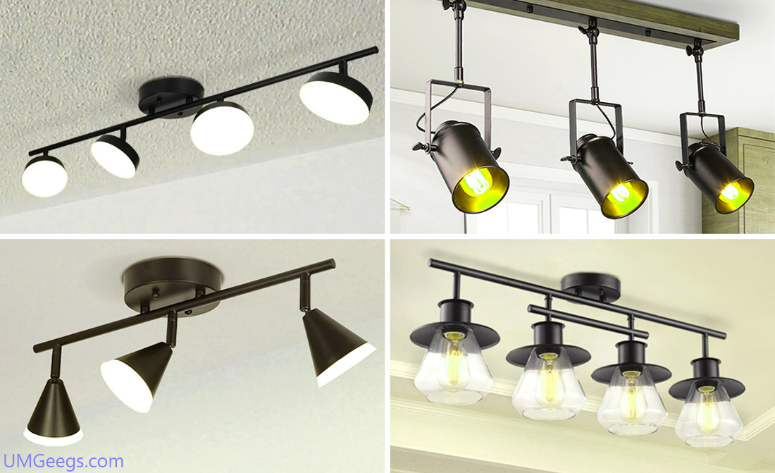 various types of track lighting connectors