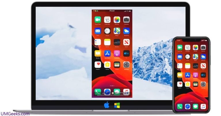 iPhone Screen on a Computer