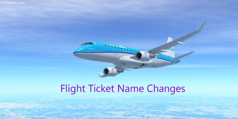 Flight Ticket Name Changes