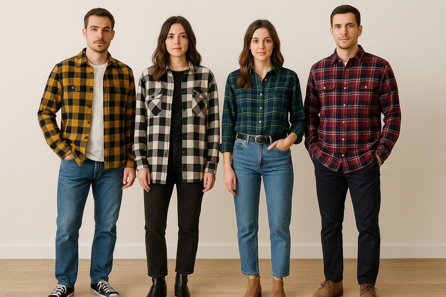 Elevated Casual Look with Plaid Shirts