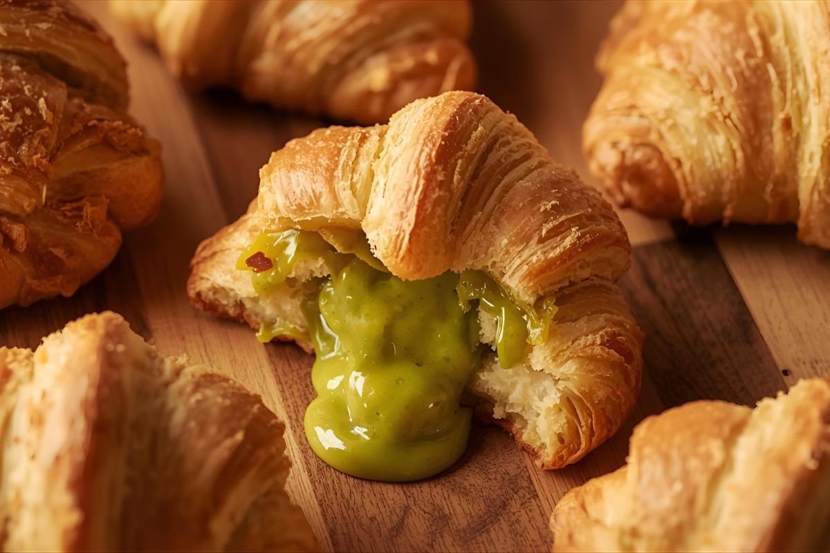 Pistachio Filled Croissants