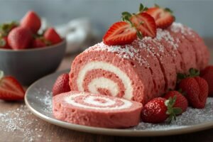 Strawberry Swiss Roll