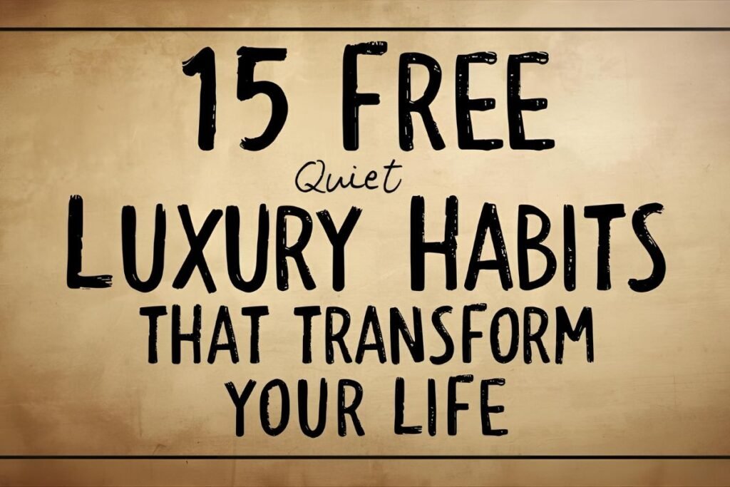 5 Free Quiet Luxury Habits That Transform Your Life