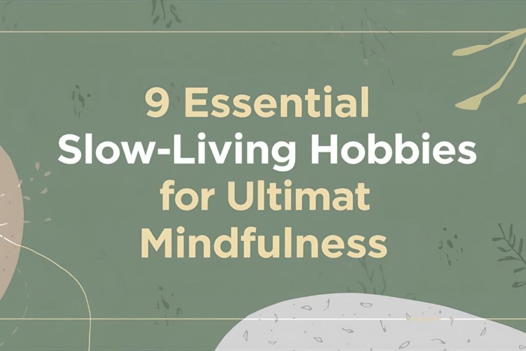 9 Essential Slow Living Hobbies for Ultimate Mindfulness