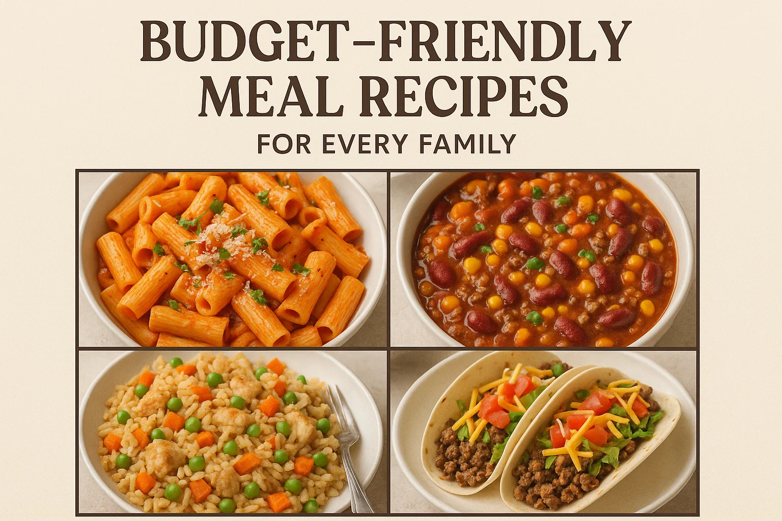 Budget Friendly Meal Recipes