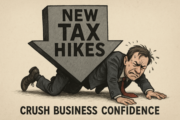 New Tax Hikes Crush Business Confidence
