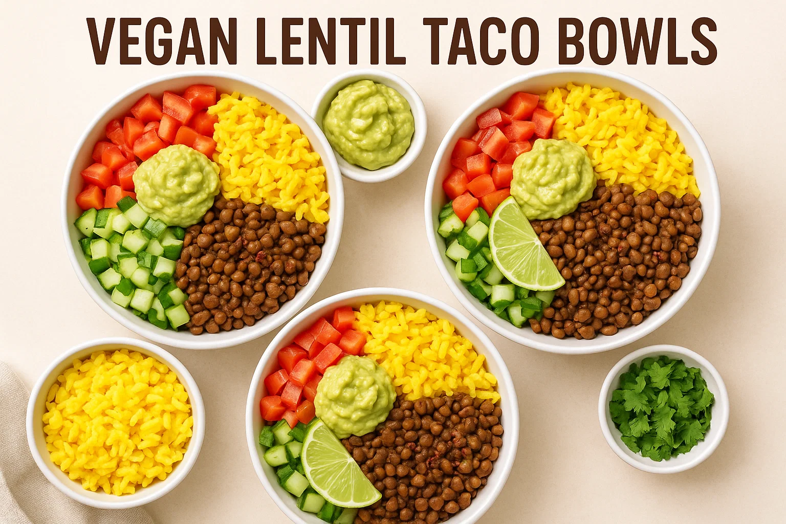 Vegan Lentil Taco Bowls
