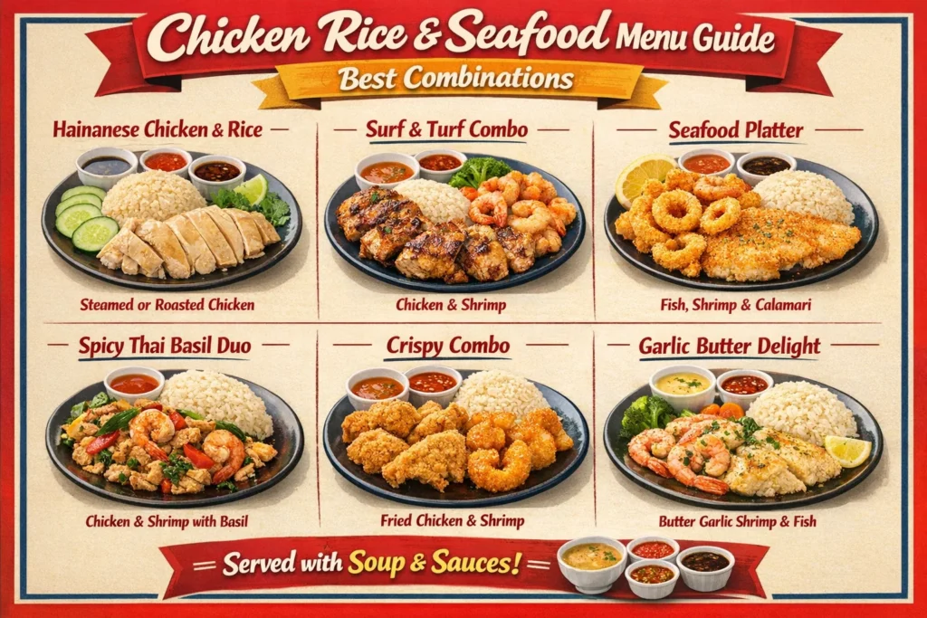 Chicken Rice and Seafood Menu Guide | Best Combinations