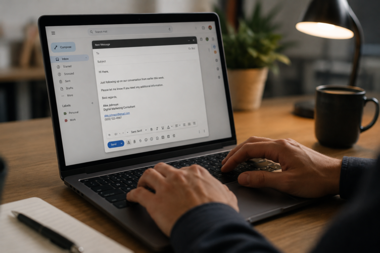 how to add a signature in Gmail